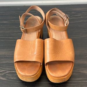 Seychelles ankle wrap around platform sandals